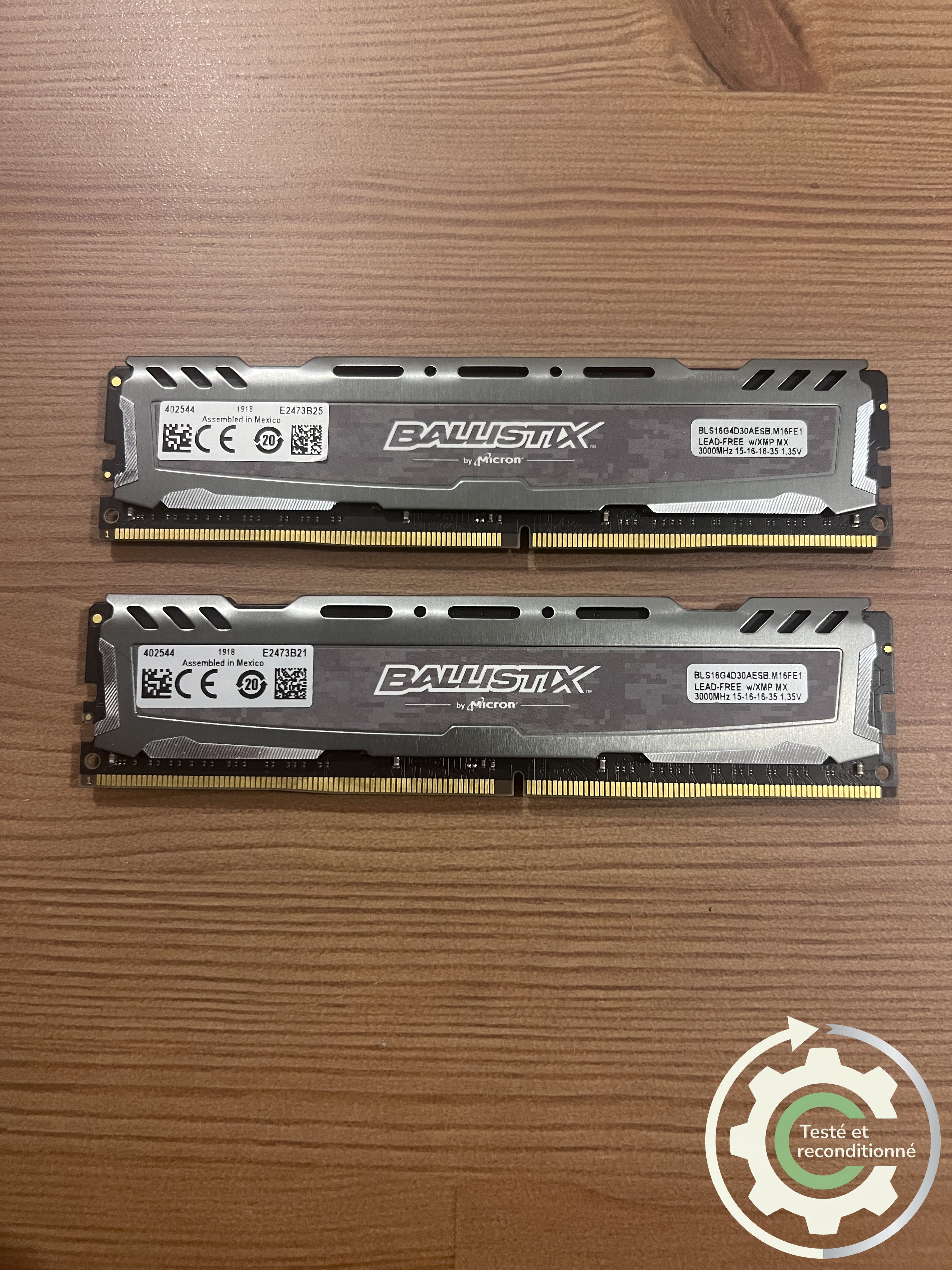 Crucial Ballistix Sport LT - 32 Go (2x16 Go) - DDR4 2666 MHz CL16 - Reconditionnée