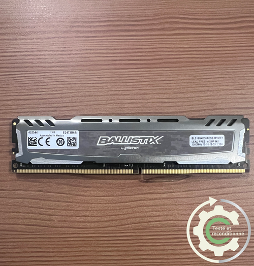 Crucial Ballistix Sport LT - 16 Go (1x16 Go) - DDR4 3000 MHz CL15 - Reconditionnée