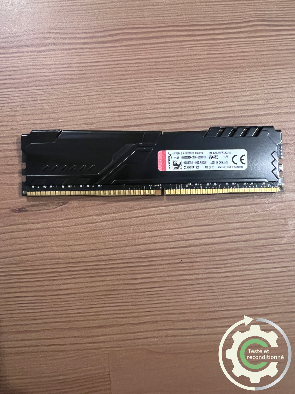 Kingston HyperX Fury - 8 Go (1x8 Go) - DDR4 2666 MHz CL16 - Reconditionnée