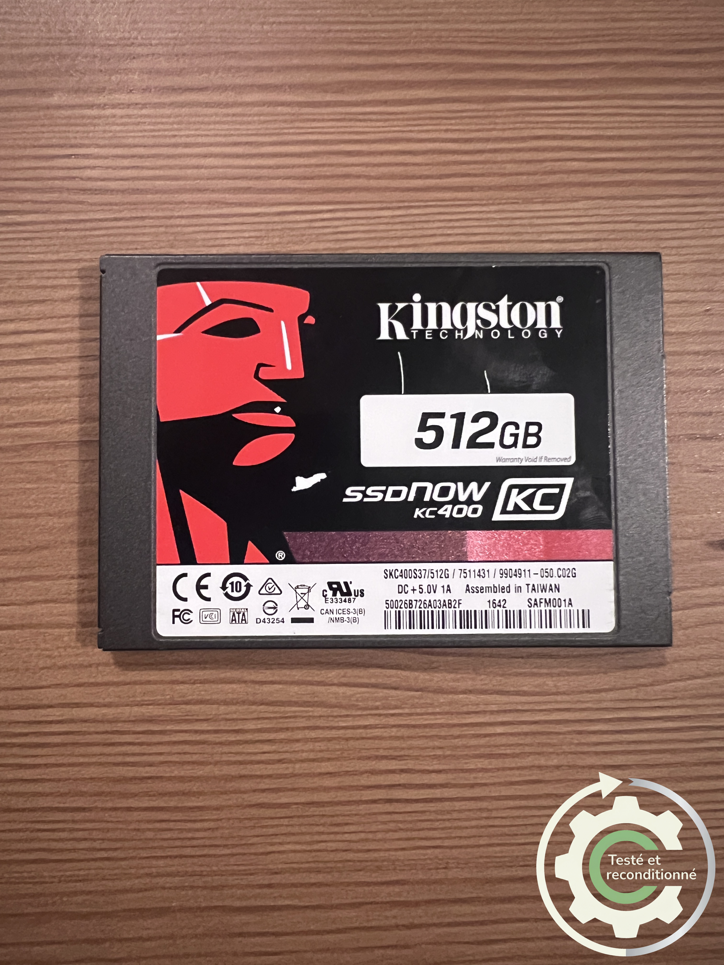 Kingston SSDNow KC400 SSD - 512 Go SATA - Reconditionné