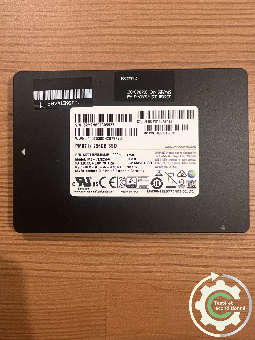 Samsung PM871a - 256 Go SATA - Reconditionné