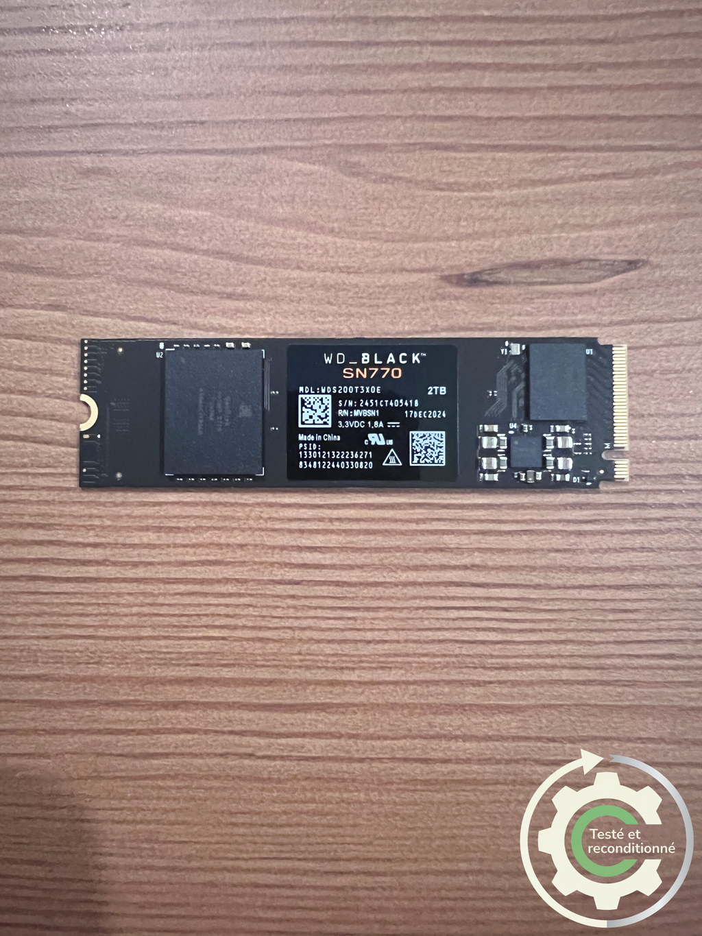 Western Digital WD Black SN770 SSD - 2 To NVMe - Reconditionné